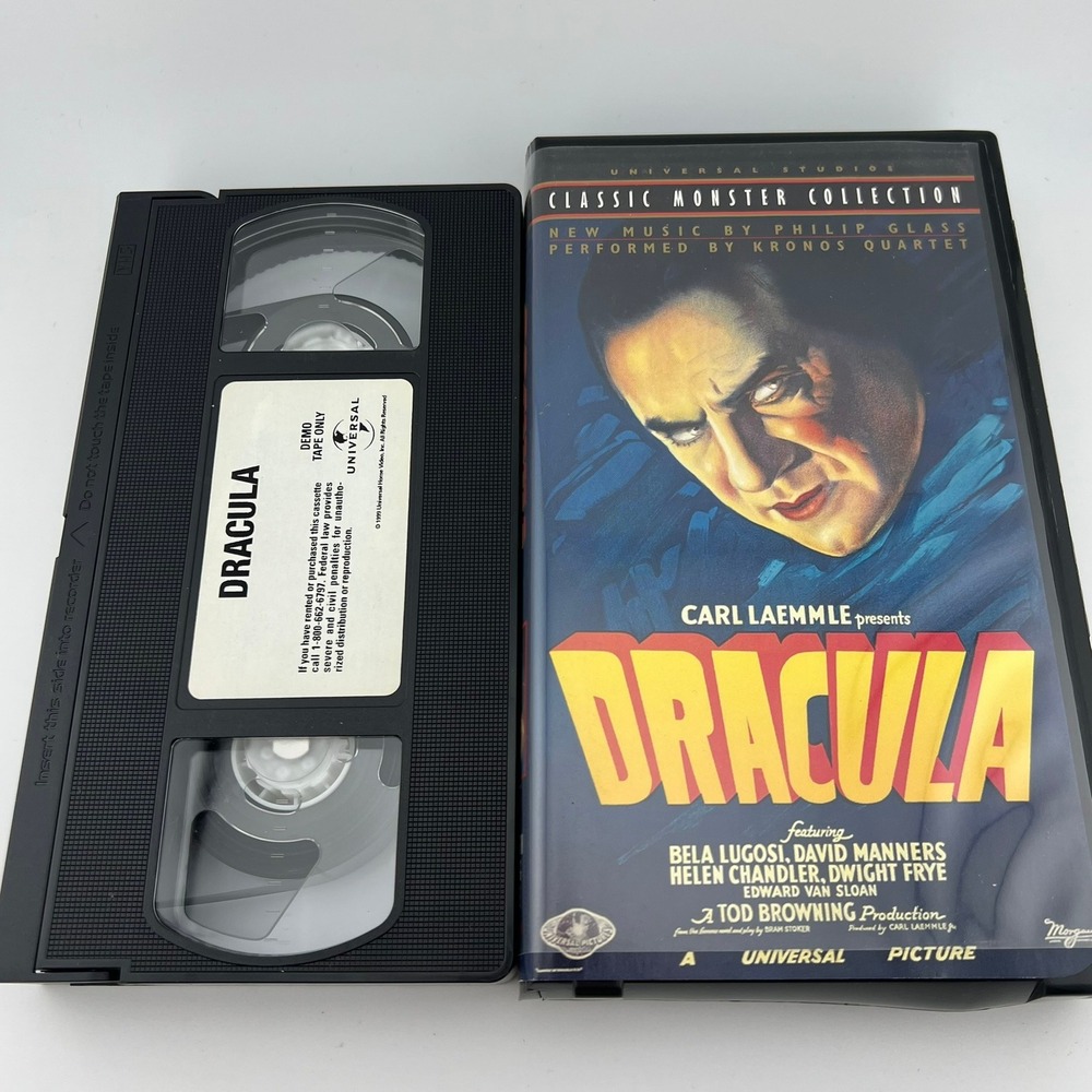 Dracula VHS 1999 Universal Monsters Demo Tape Bela Lugosi Hard Case Promo